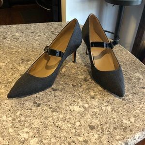 Via Spiga grey flannel pumps